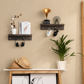 Espresso Wall Coat Hooks – Set of 2